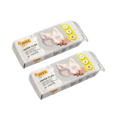 Imagem de Jovi - Argila de papel machê para endurecimento a ar PatMaché, 2 barras de 600 g cada, total de 1,4 kg, para projetos de artes e artesanato