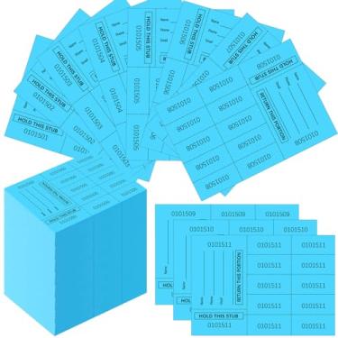 Imagem de Kosiz 1000 folhas 10 bilhetes de sorteio de licitação chinês bilhetes leilão folhas leilão bilhete de arrecadação de fundos numerado com nome e número de telefone por folha etiquetas de sorteio para