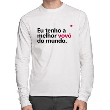 Imagem de Camiseta Algodão Eu tenho a melhor vovó do mundo Manga Longa - Foca na