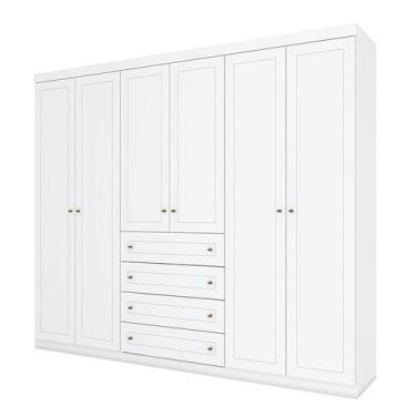 Imagem de Guarda Roupa Casal Nova York 6 Portas Branco HP  Henn