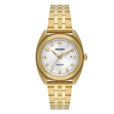 Imagem de Relógio ORIENT Eternal feminino dourado branco FGSS1261 S2KX