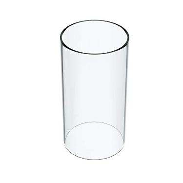 Imagem de KETELAMP Suporte de Vela Hurricane, Vidro Aberto, Vaso de Cilindro Aberto, Sombra da Lâmpada de Vidro (Várias Especificações)