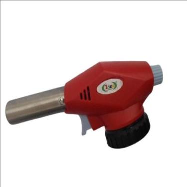 Imagem de Macarico acendimento automatico soldagem gas encaixe 2 tipos de refil 