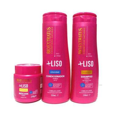 Imagem de Kit Bio Extratus Antiumidade + Liso (Shampoo 350ml + Condicionador 350ml + Máscara 250g)