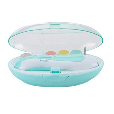 Imagem de Conjunto de manicure infantil com lixa de unha elétrica para bebês com 6 cabeças de moagem