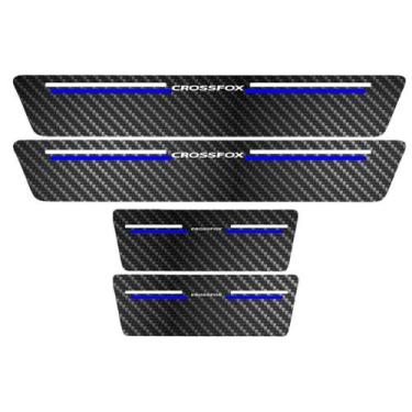 Imagem de Kit Soleira Protetora Porta Premium Blue Carbono - CrossFox - Jhow Ade