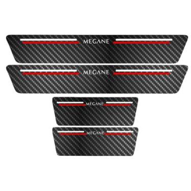 Imagem de Kit Soleira Protetora Porta Premium Red Carbono Megane 2013 - Jhow Ade
