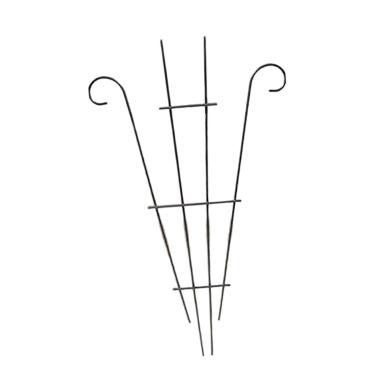 Imagem de Ioensy Treliça de ferro decorativa multifuncional prática para plantas trepadeiras suporte para flores em ambientes internos e externos, Preto