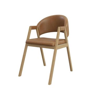 Imagem de Cadeira Mesa De Jantar Suellen Estofada Reforçada - Balaqui Marrom Claro