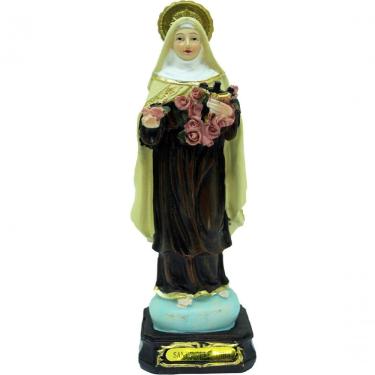 Imagem de Estatueta Imagem De Santa Teresinha Em Resina Enfeite 16cm