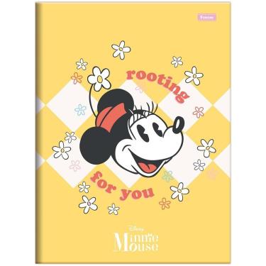 Imagem de Caderno Brochura Capa Dura Universitário Disney Minnie Mouse 80 Folhas Foroni Amarelo