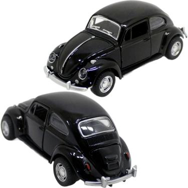 Imagem de Carrinho Miniatura Fusca Preto Metal Colecionável à Fricção