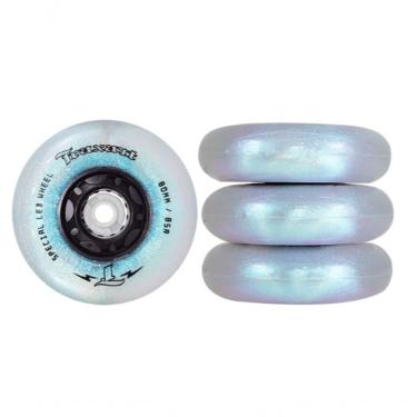 Imagem de Roda Glitter Led Special Azul Holográfica 80mm/85a Jogo