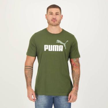 Imagem de Camiseta Puma ESS+ 2Col Logo Verde Escuro-Masculino