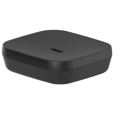 Imagem de Saboneteira de Bancada Banheiro com Drenagem Ou Aura Branco, Preto
