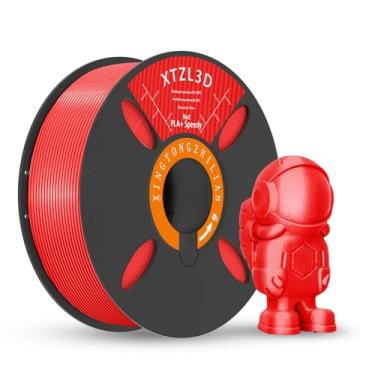 Imagem de Filamento de impressora 3D XTZL3D PLA+ de alta velocidade, diâmetro de 1,75 mm com precisão de +/- 0,02 mm, carretel reutilizável compatível com impressoras Bambu AMS e a maioria das impressoras FDM