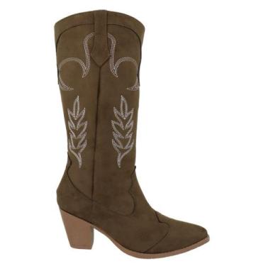 Imagem de Bota Texana Feminina Cano Alto Bota Country Feminina Dia a Dia - M&D S