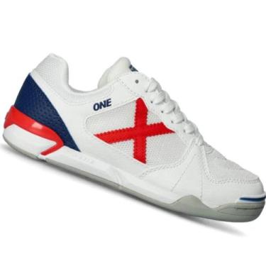 Imagem de Chuteira Futsal Infantil Munich One Juvenil Meninos, Branco, 35