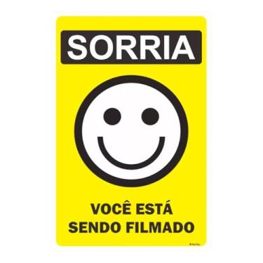 Imagem de Placa Sorria Você Está Sendo Filmado