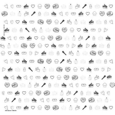 Imagem de Papel Manteiga Antigordura DOCES (PRETO) 30X30cm 500 UNIDADES