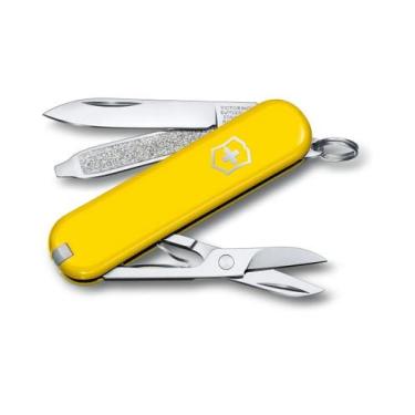 Imagem de Mini Canivete Suíço Classic SD Colors Victorinox 7 funções Amarelo Sun