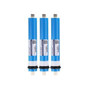 Imagem de Kit 3 Membrana 50gpd Osmose Reverse 190litros Diarios Ro - BR Fish Aqu