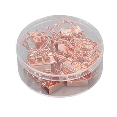 Imagem de 15 PçS Clipes de FicháRio, Clipes de FicháRio de Metal Ouro Rosa Clipes de Papel Decorativos Com Caixa de Armazenamento para Materiais de Mesa de EscritóRio Escolar (Nenúfar)