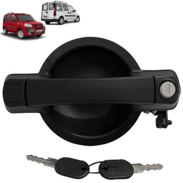 Imagem de Maçaneta Externa Fechadura C/Chave Tampa Traseira Porta Malas Doblo