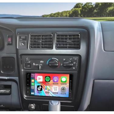 Imagem de Estéreo automotivo para Toyota Tacoma 1998-2004, rádio veicular Android 13 Double Din de 7 polegadas com Carplay e Android Auto, rádio de navegação no painel com BT Mirror Link WiFi, rádio FM e câmera