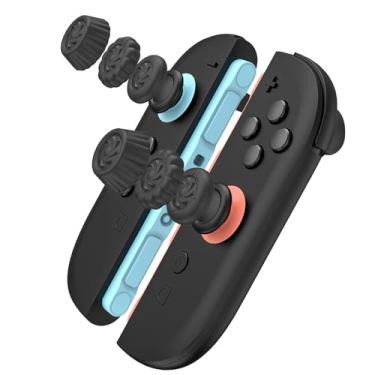 Imagem de Baoyemes Punhos de polegar compatíveis com Nintendo Switch 2/Pro (6 tampas antiderrapantes atualizadas 2025), 2 tampas de joystick Switch, design ergonômico, aderência aprimorada para jogos, tampas de