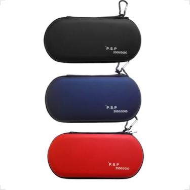 Imagem de JSX Estojo Protetor para PSP 1000/2000/3000, Case de EVA, Preto, com Alça de Pulso, para Console Sony PlayStation Portable