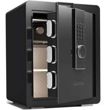 Imagem de Código Seguro Casa Pequena 45 Cm Senha Segura De Impressão Digital Armário De Arquivo De Escritório Todo Aço Anti-roubo Caixa De Depósito