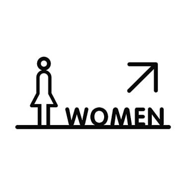 Imagem de CUTPOIY Sinal de vaso sanitário masculino e feminino, banheiro banheiro guarda-roupa WC sinal de banheiro, placa de banheiro acrílico para hotel, shopping center, restaurante, casa de 23,5 cm (tamanho