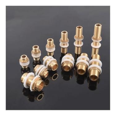 Imagem de Conexão de tanque de latão 1/5.1 cm 3/10.2 cm macho placa de rosqueamento de bico completo conexão do tanque de peixes placa de drenagem de entrada de água conexão de balde de torre de água (DN20-120