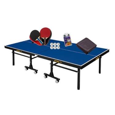 Imagem de MESA PING PONG MDF 25mm 1008 KLOPF + 2 Kits 5093 + Rede 5034 + Capa Fe