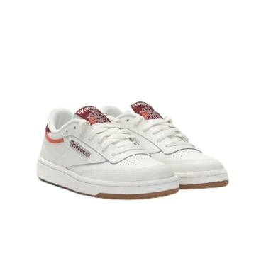 Imagem de Reebok Tênis masculino Club C 85, Giz/Richmaroon/Sprchrdgcoral, 40