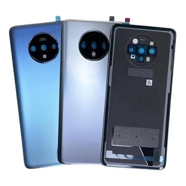 Imagem de Capa traseira para OnePlus 7T Gorilla Glass 5 peças sobressalentes traseira capa traseira para bateria 1+ 7T caixa de porta moldura de vidro (azul)