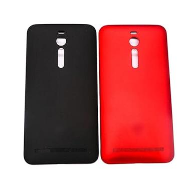 Imagem de SHOWGOOD 5,5 polegadas para ASUS Zenfone 2 ZE550ML ZE551ML Capa traseira de bateria de plástico capa traseira capa de reposição peças Repai (vermelho)