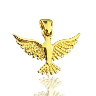 Imagem de Pingente Espírito Santo De Moeda Antiga Com Banho De Ouro Não Fica Preta!