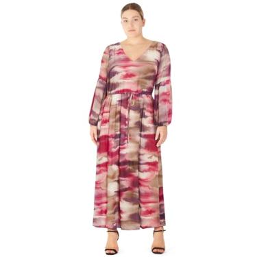 Imagem de City Chic Vestido coquetel feminino - Melissa, Estampa rosa, 25 Plus Size