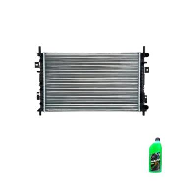 Imagem de Kit Radiador Ford Fiesta 2002/2010 Com Ar + Aditivo Radiador Paraflu Verde