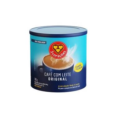 Imagem de Café com Leite 3 Corações com Cálcio Lata 300g