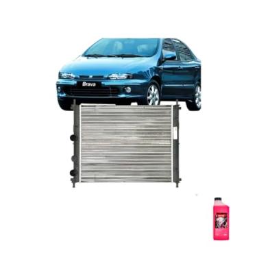 Imagem de Kit Radiador Brava 1.6 16V 00/01 C/Ar + Aditivo Etaniz Pronto Uso 1L
