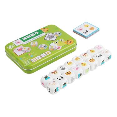 Imagem de Amagogo Jogo de Dados Infantil com Animais em Madeira - Brinquedo Educativo Interativo para Meninos e Meninas