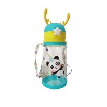 Imagem de Garrafa Infantil Portátil com Desenho Tampa com Canudo e Alça Lateral - (Unissex)