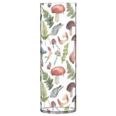 Imagem de JUZIHAI Vaso de plantas em aquarela para flores 9,9 cm x 30 cm cilindro de plástico moderno vaso de flores para centro de mesa de casamento decoração de casa