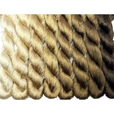 Imagem de RUSHIGUAN 100% pura natureza amoreira fio de seda acessório de joias flores artificiais ponto cruz bordado fio diy kits de costura 8 cores gradientes 110 m cada (12)