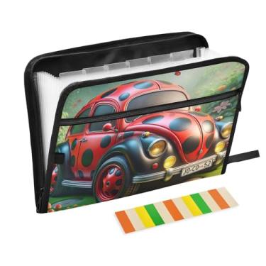 Imagem de Pasta de arquivo expansível de carro animal A4 Pasta sanfonada de documentos em papel para escritório escolar em casa