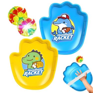 Imagem de Jogo de captura de bola, raquete de mão, brinquedo de arremesso ao ar livre, jogo pegajoso para jogar e pegar com iluminação, para parquinho de praia, quintal fora de crianças, meninos e meninas