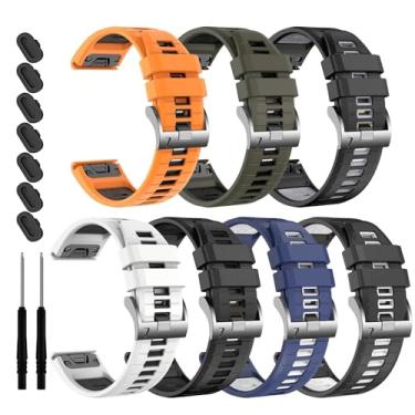 Imagem de BKUANE Pulseira de relógio Fenix 7X 6X Pro 5X Plus de 26 mm, pulseira de silicone macio, para Garmin Enduro 2/Descent MK2i /MK3i 51 mm/Tactix 7Pro/Epix Pro de 51 mm, One Size, Ágata